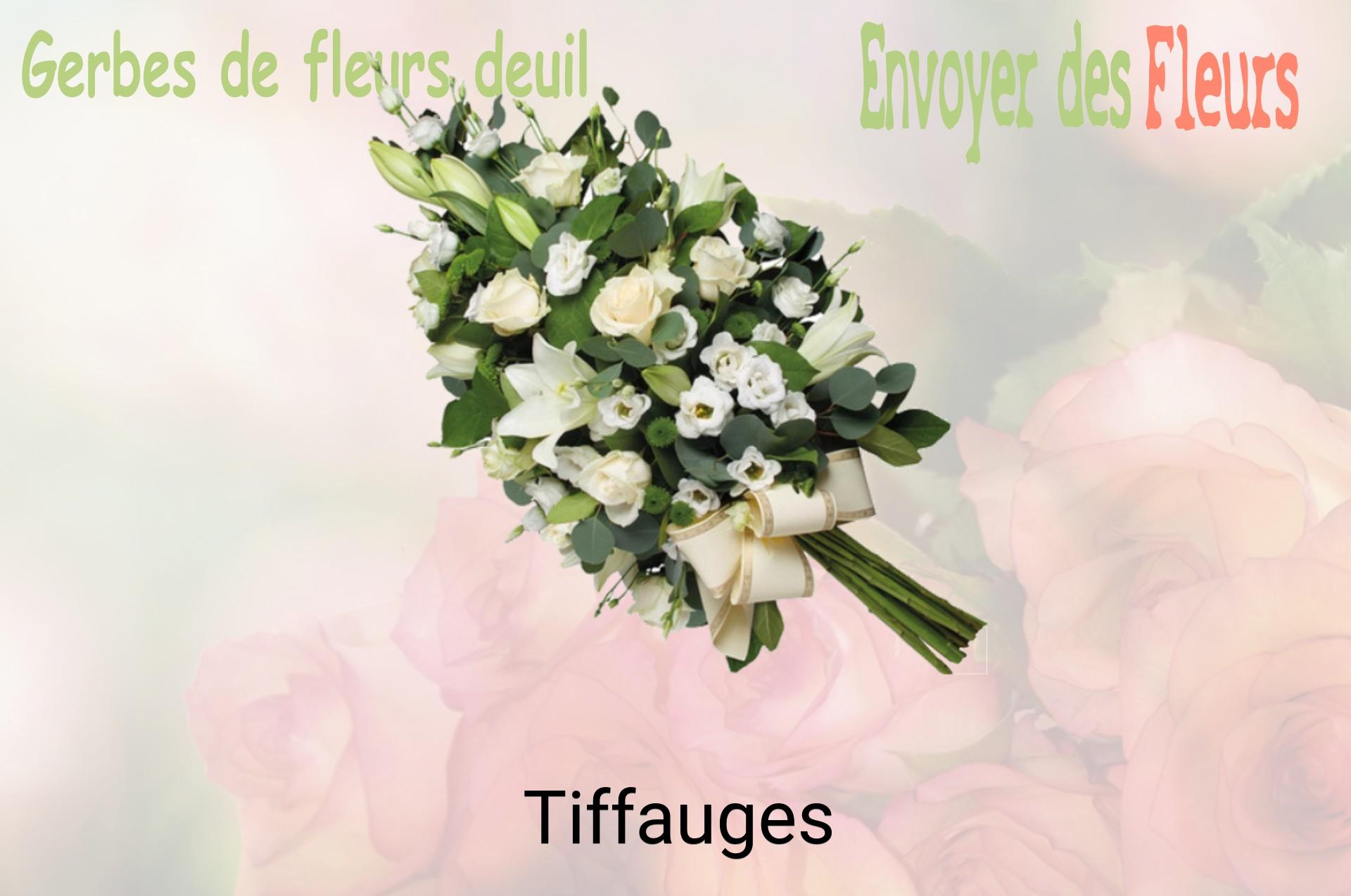 Gerbe de fleurs de deuil livrée à Tiffauges